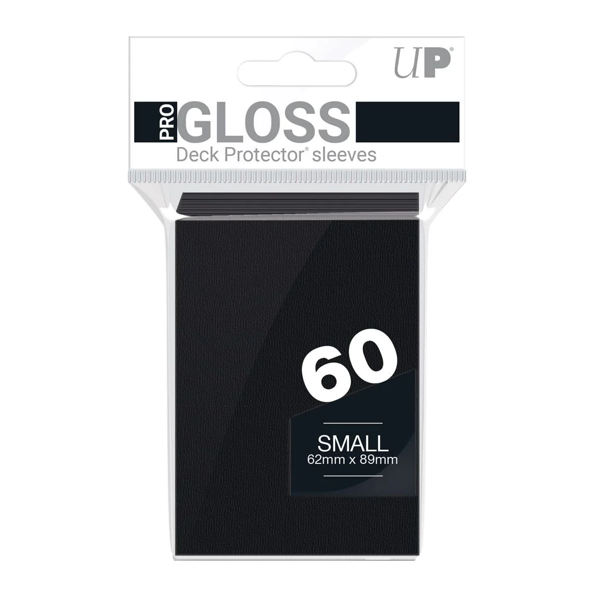 Ultra Pro - PRO-Gloss 60 Klein Formaat Kaarthoesjes Helder Zwart Pack (62 x 89 mm)