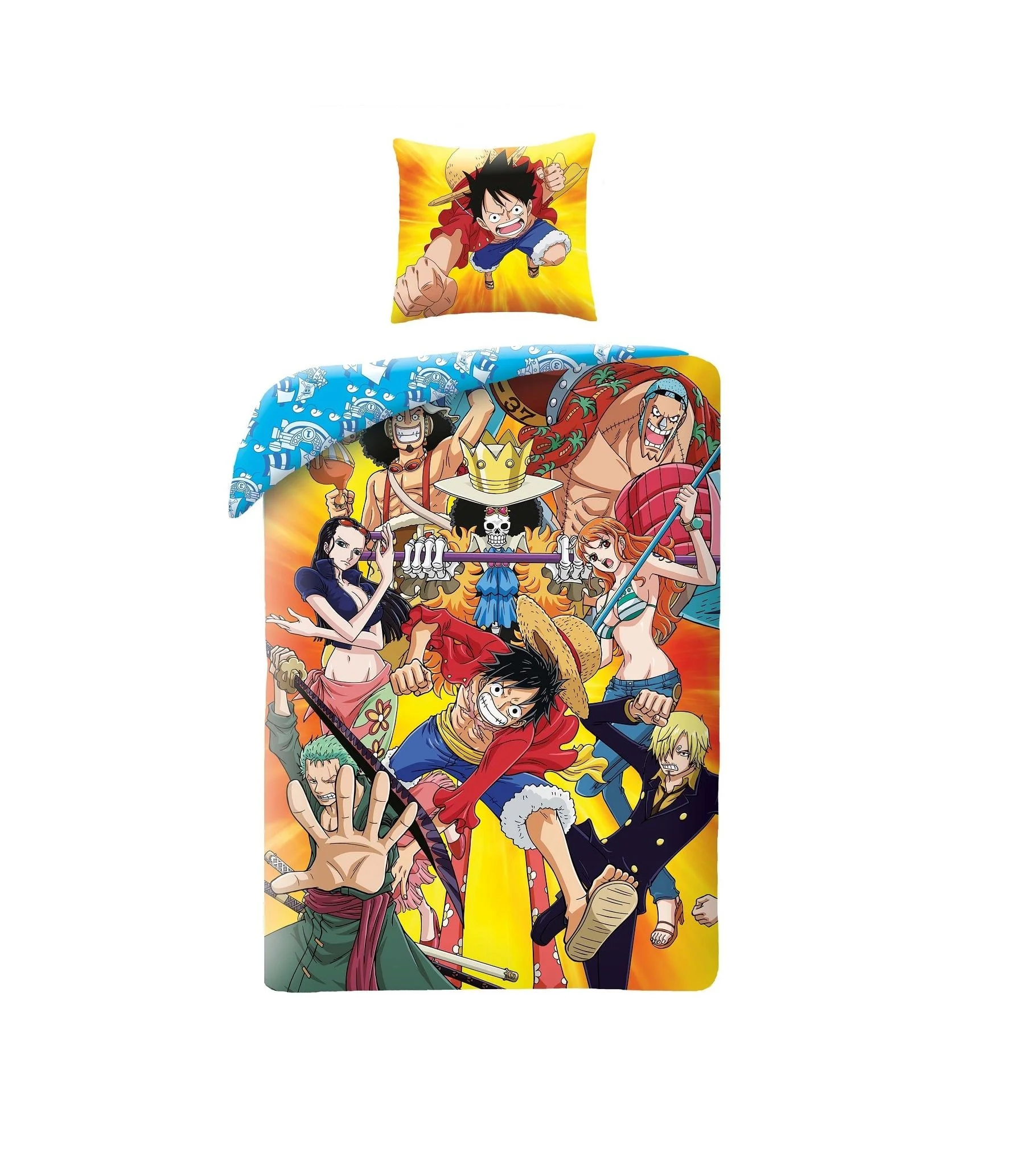One Piece - Luffy en zijn Crew IV Microvezel Beddengoed Set (140x200cm + 63x63cm)