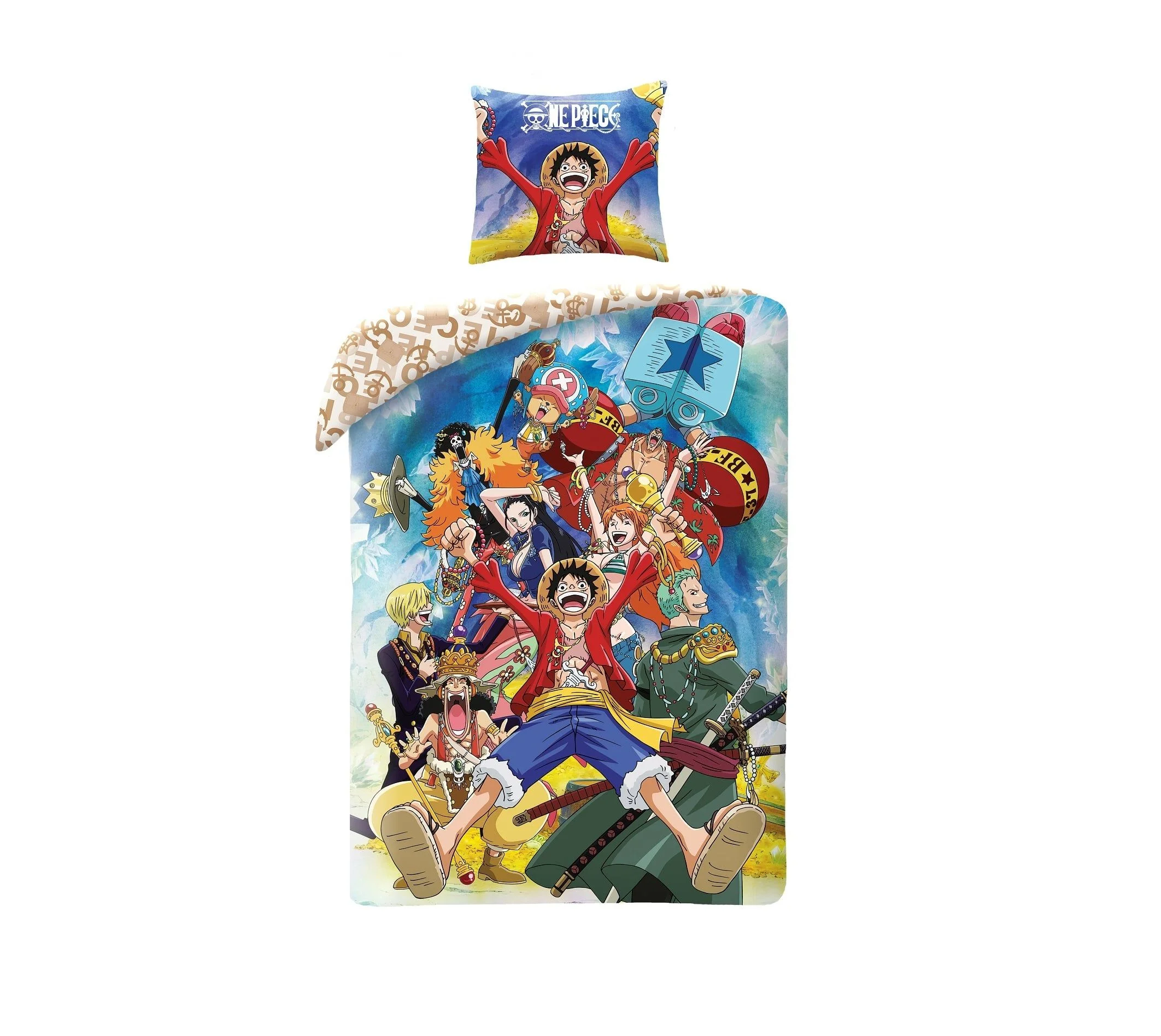 One Piece - Luffy en zijn Crew III Microvezel Beddengoed Set (140x200cm + 63x63cm)