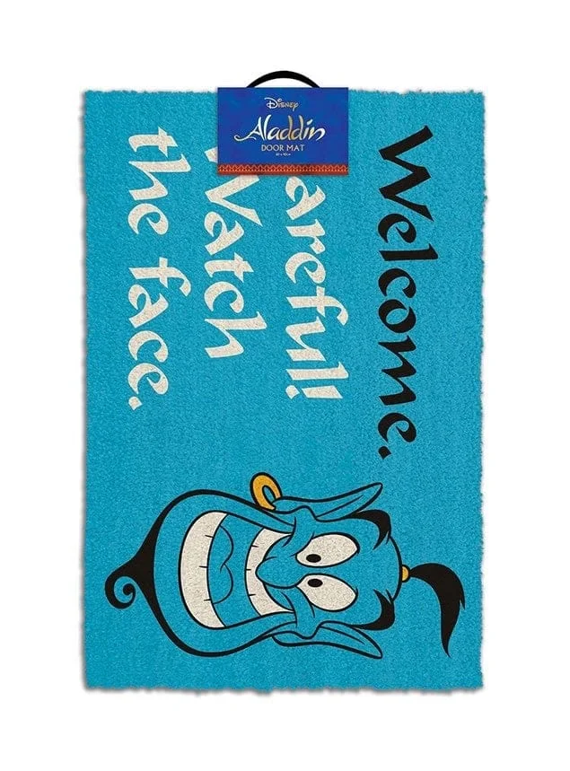 Aladdin - Careful ! Watch the Face. Deurmat 40 x 60 cm