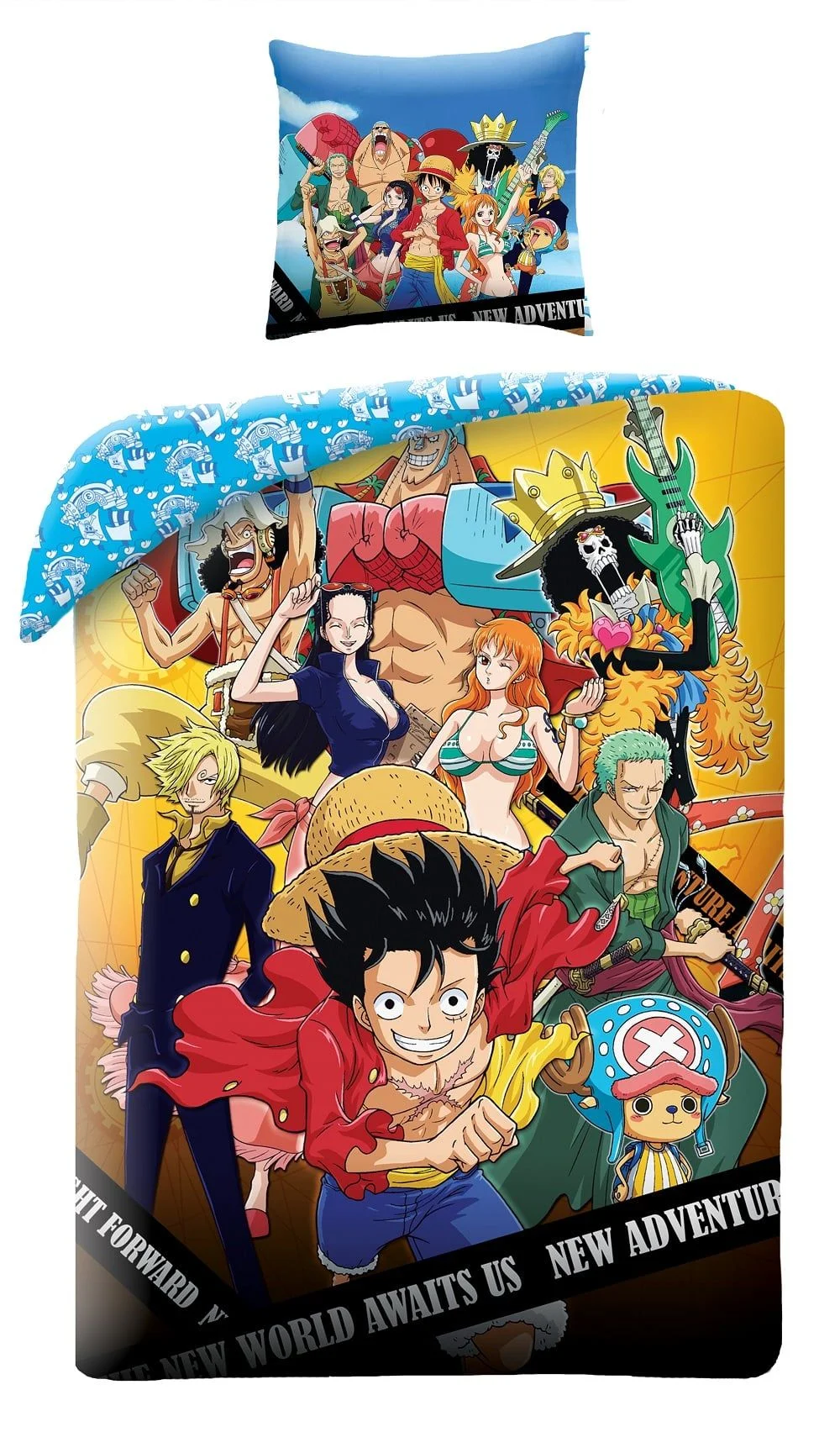 One Piece - Luffy en zijn Crew II Microvezel Beddengoed Set (200x140cm + 63x63cm)