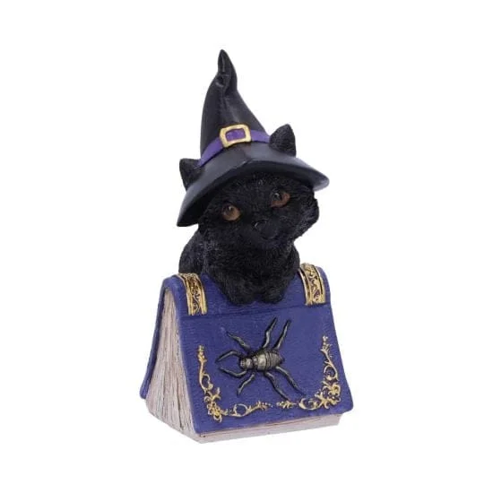 Nemesis Now - Pocus Kleine Heksen Familiar Zwarte Kat en Spreukenboek Verzamelbaar Figuur 12.7cm