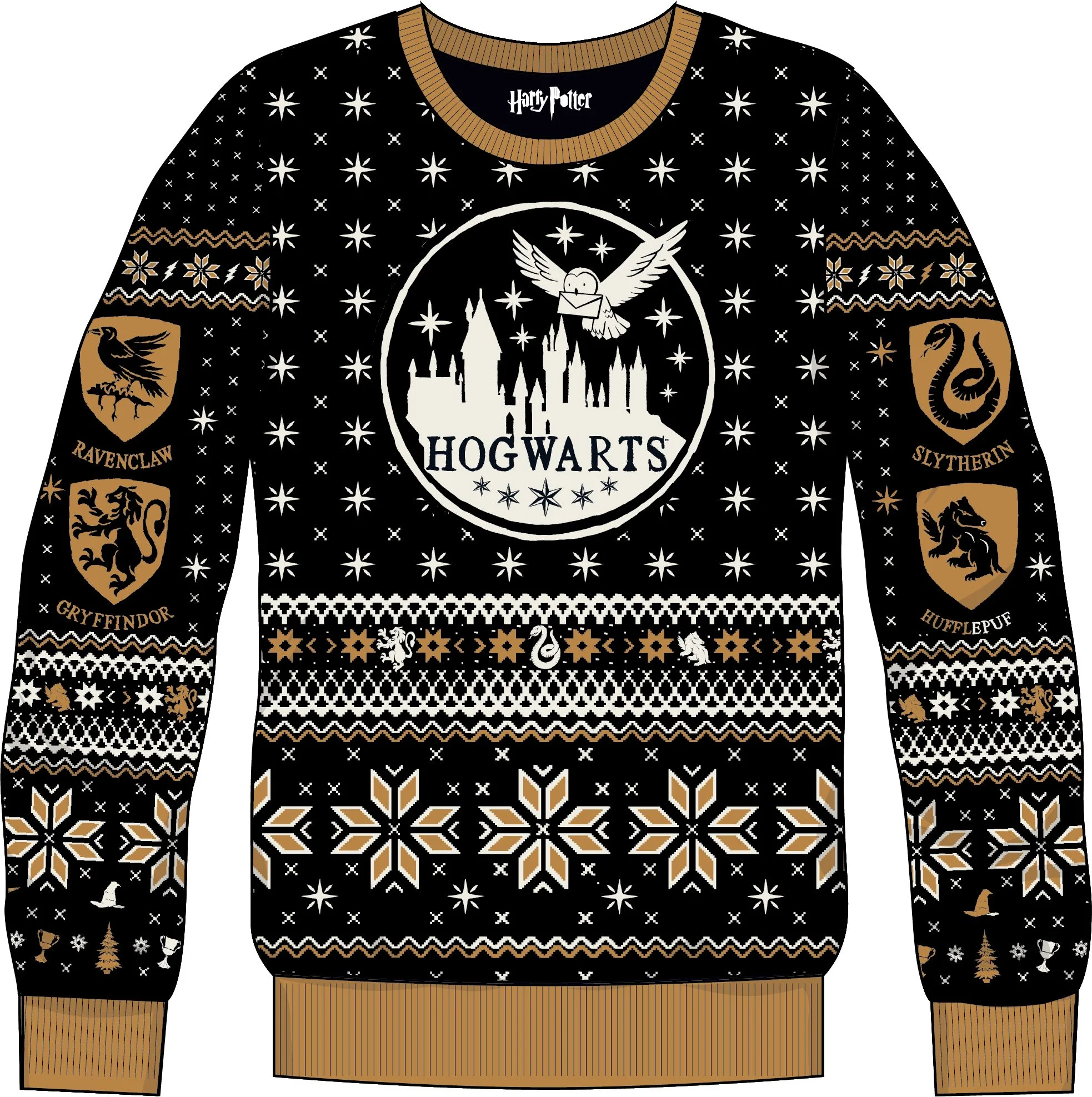 Harry Potter - Zweinstein Zwart  Kerstmis Trui XS