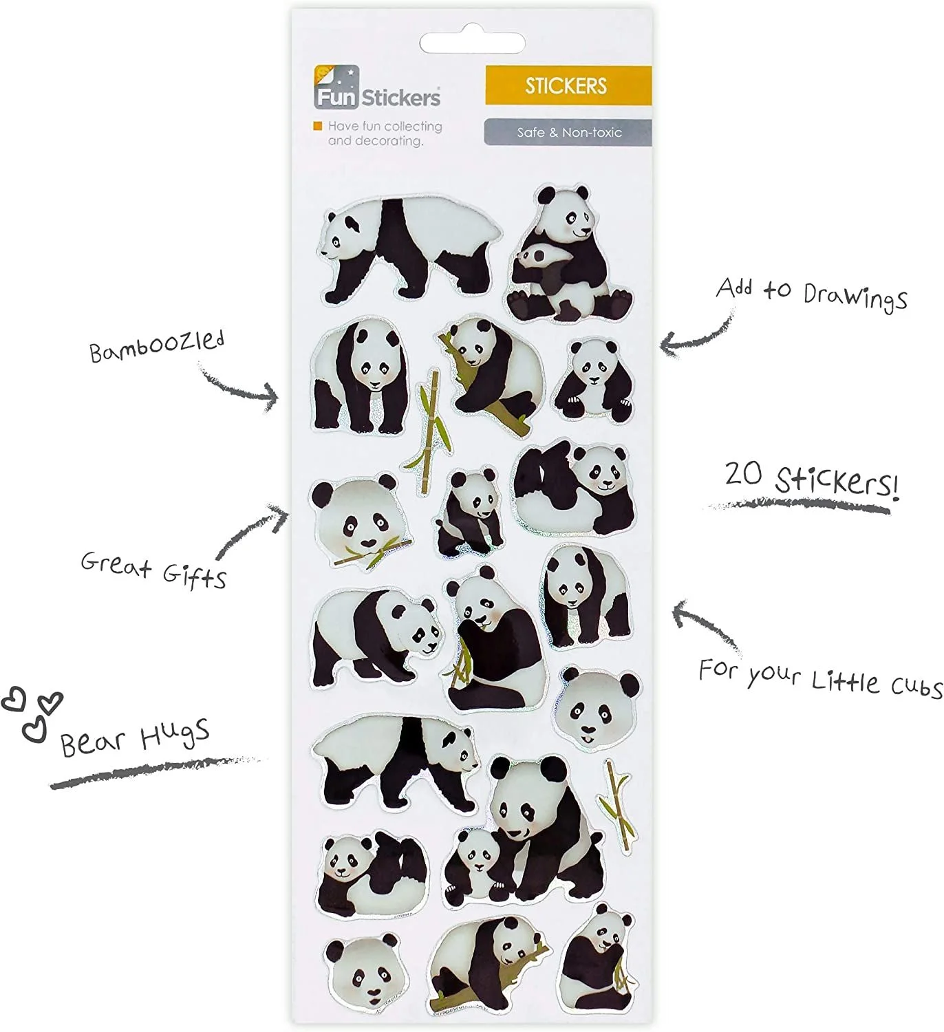 Fun Stickers - Leuke - Pandas