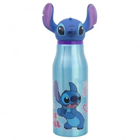 Stor - Disney - "3D Stitch" Aluminium Fles 690ml