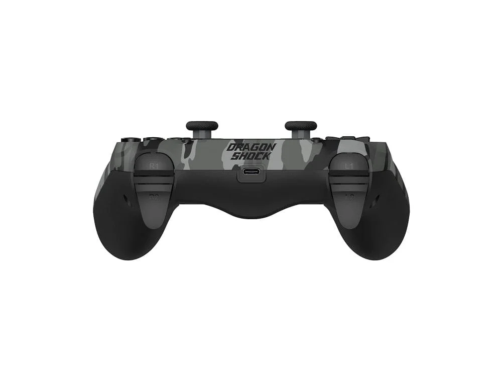DragonShock - MIZAR+ - Bluetooth Draadloze Controller Volledig Grijs Camo voor PS4, PC & Mobiel thumbnail