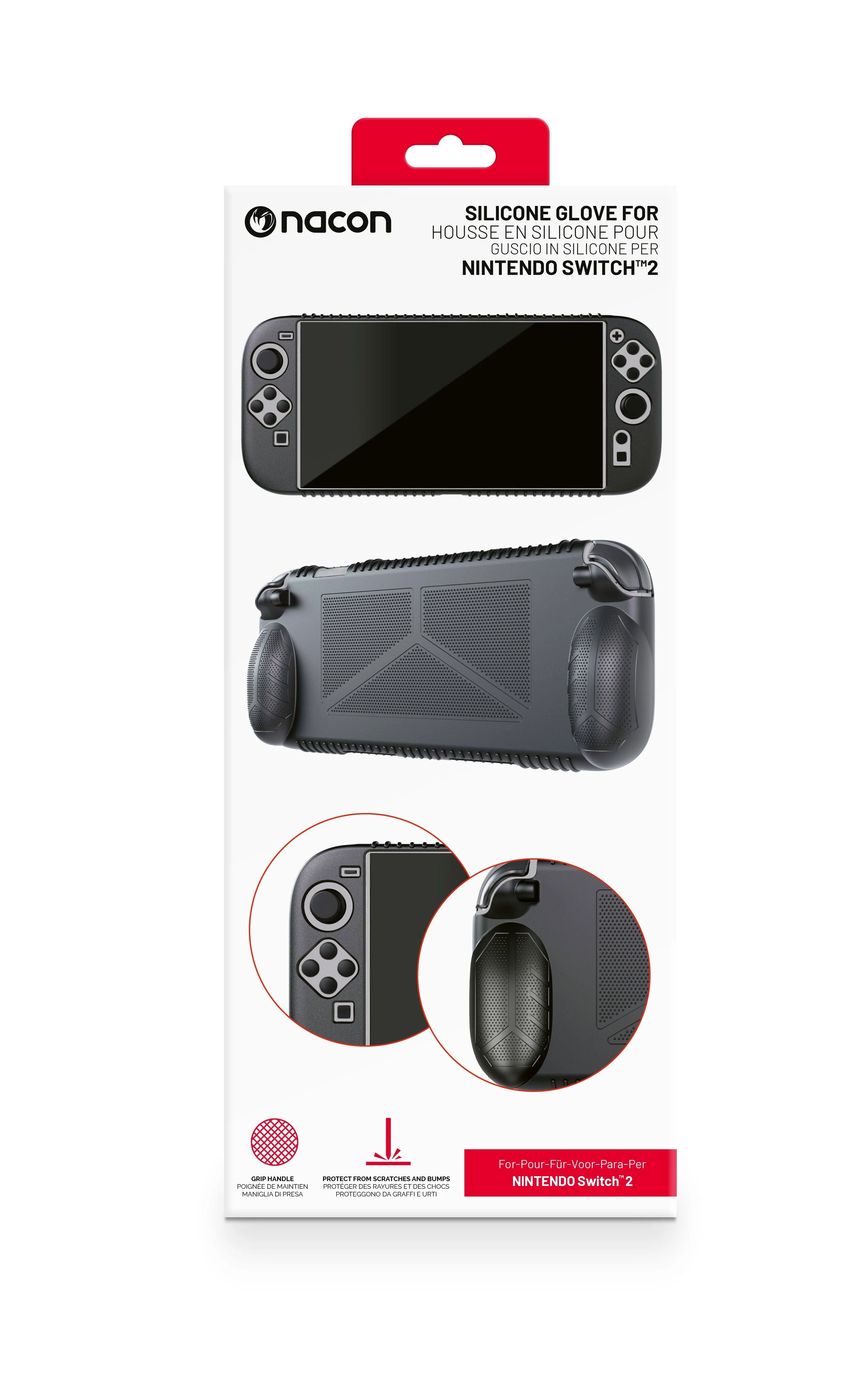 Zwarte siliconen beschermhoes voor Nintendo Switch 2