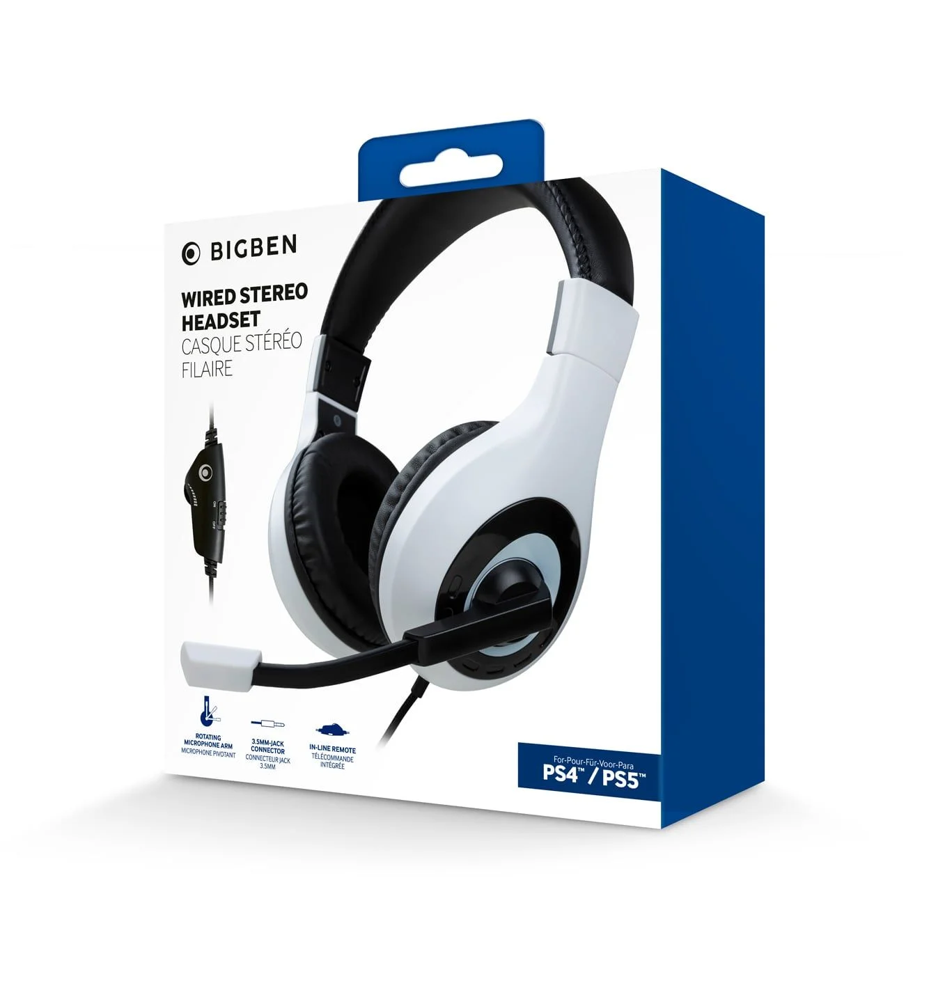 BigBen - Bedrade Gamingheadset Wit voor PS4/PS5