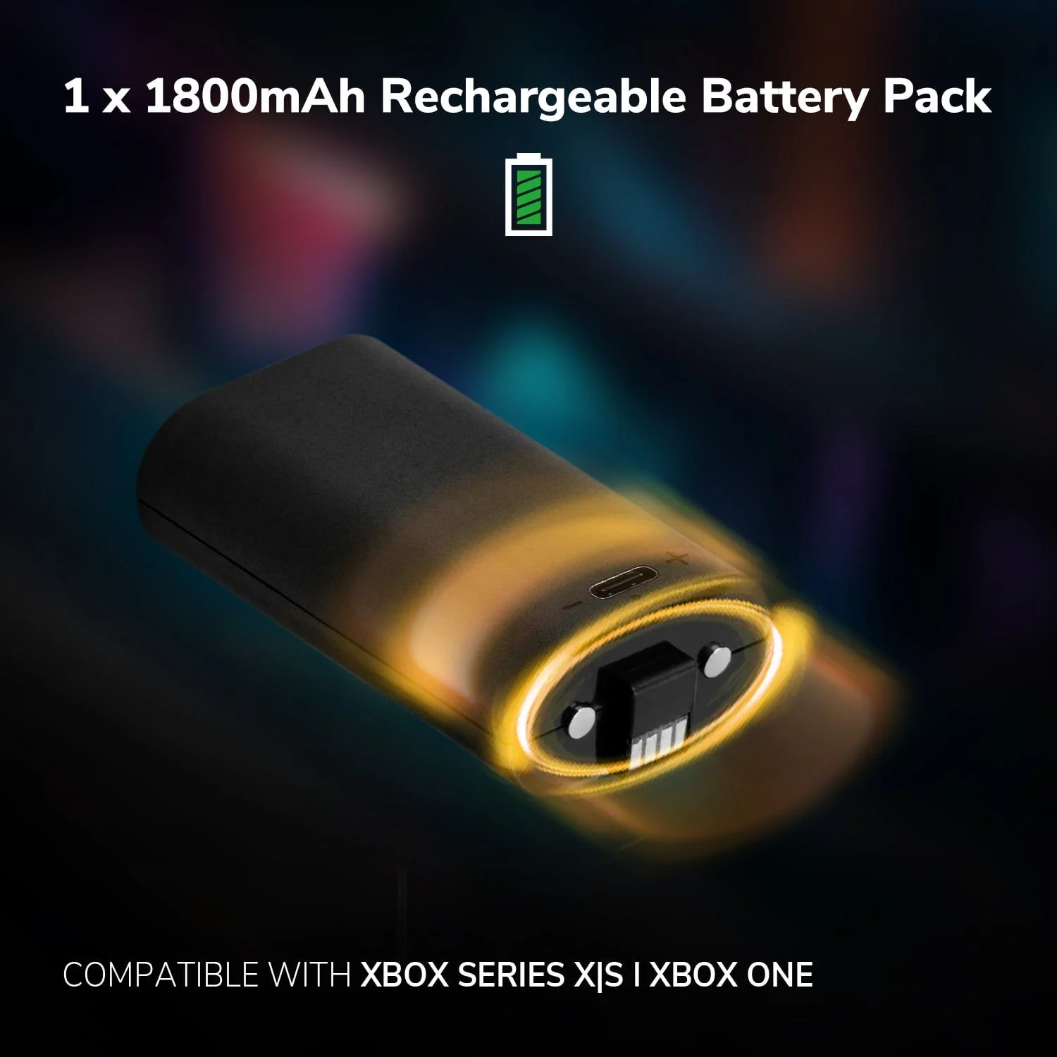 EgoGear - Play, Charge Batterij Pack - lange batterijduur - Xbox Series X - S - One - Zwart thumbnail