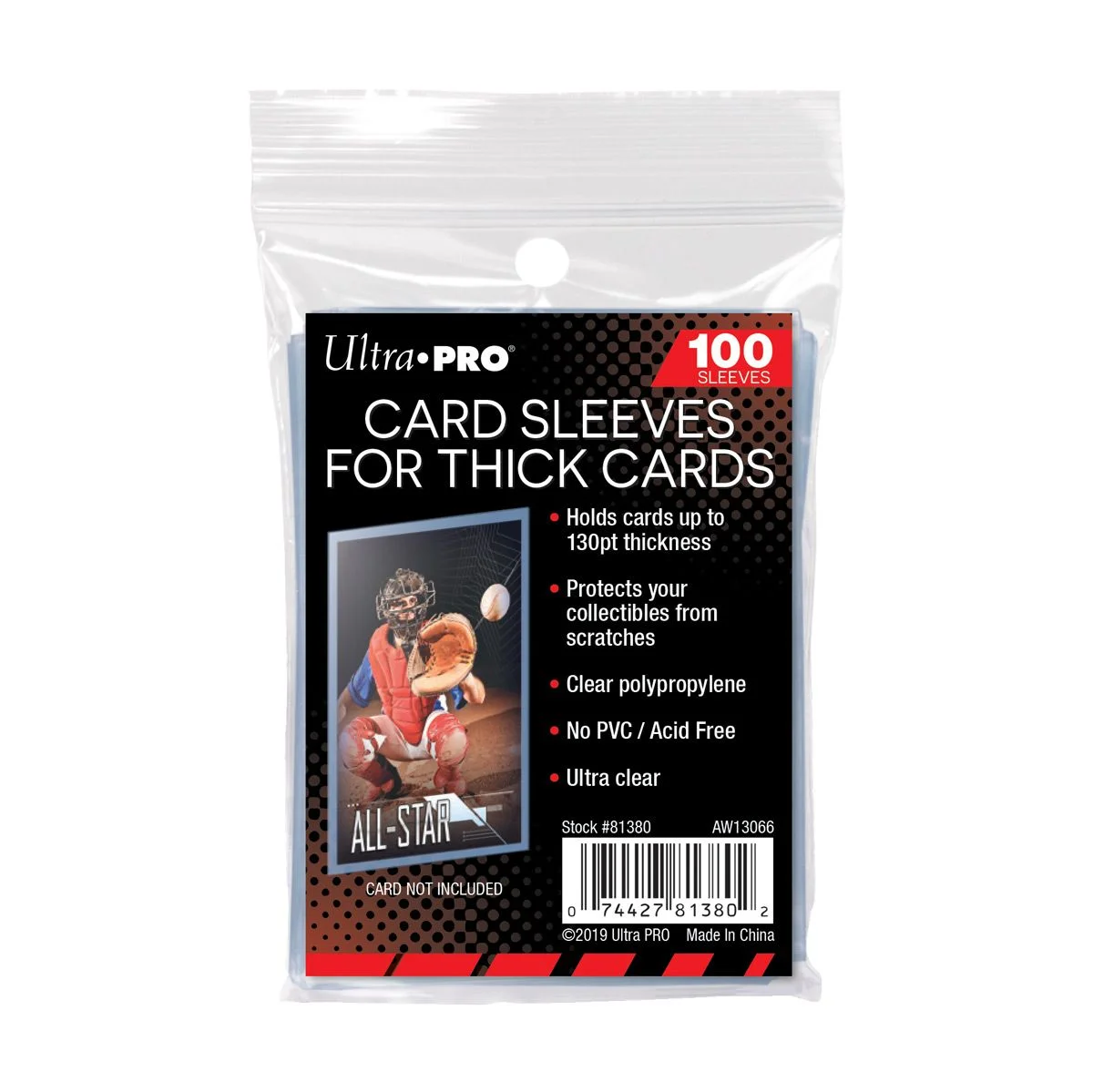 Ultra Pro - 63,5 x 88mm Card Sleeves for Thick Cards (100 sleeves pack)