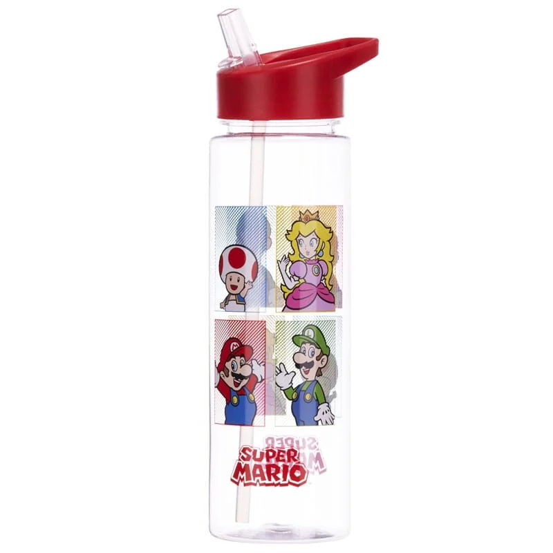 Nintendo - (Super Mario Bros 4 Kleuren) Plastic Drankfles