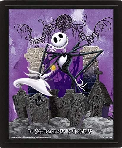 Nightmare Before Christmas - Graveyard 3D Lenticular Poster 28,7 x 23,5cm