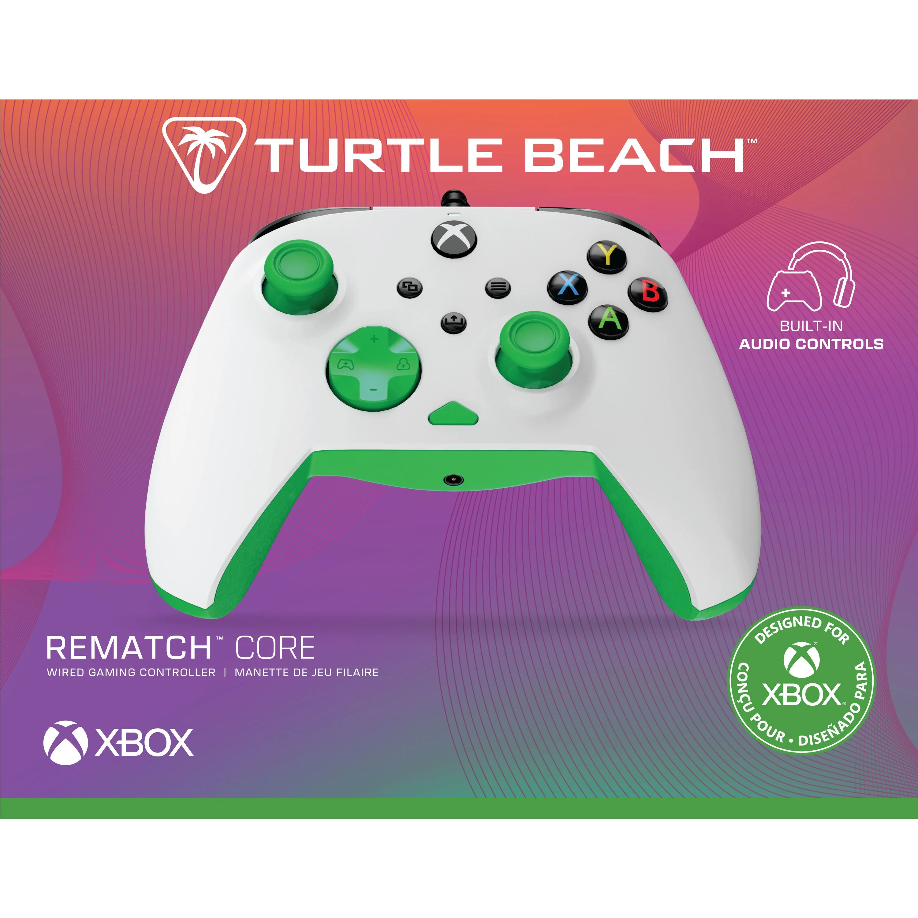 Turtle Beach - Rematch Core Bedrade Gaming Controller Wit en Groen voor Xbox Series X|S, Xbox One en Windows 10/11