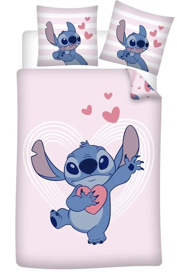 Lilo & Stitch - Liefde Dekbedovertrek 100% Katoen (140x200cm + 65x65cm)