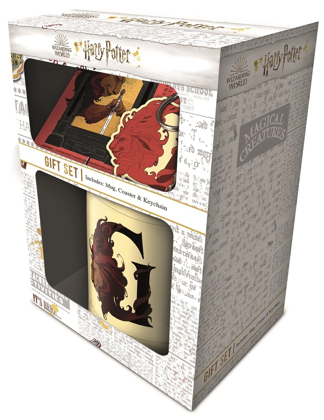 Harry Potter - Gryffindor mok, onderzetter en sleutelhanger Gift Set