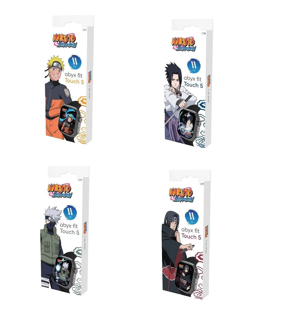 Abyx Fit - Touch 5 - Naruto Shippuden Smart Horloge Ruimte Grijs Display (12 units)