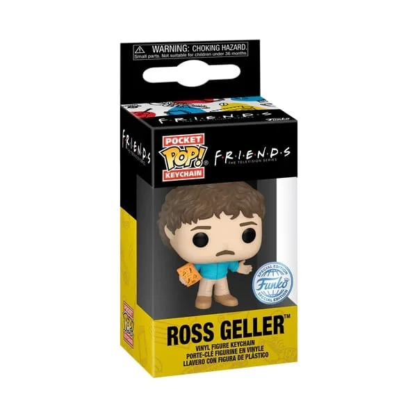 Funko Pocket Pop! Keychain: Friends - Ross Geller (with 80's Hair)