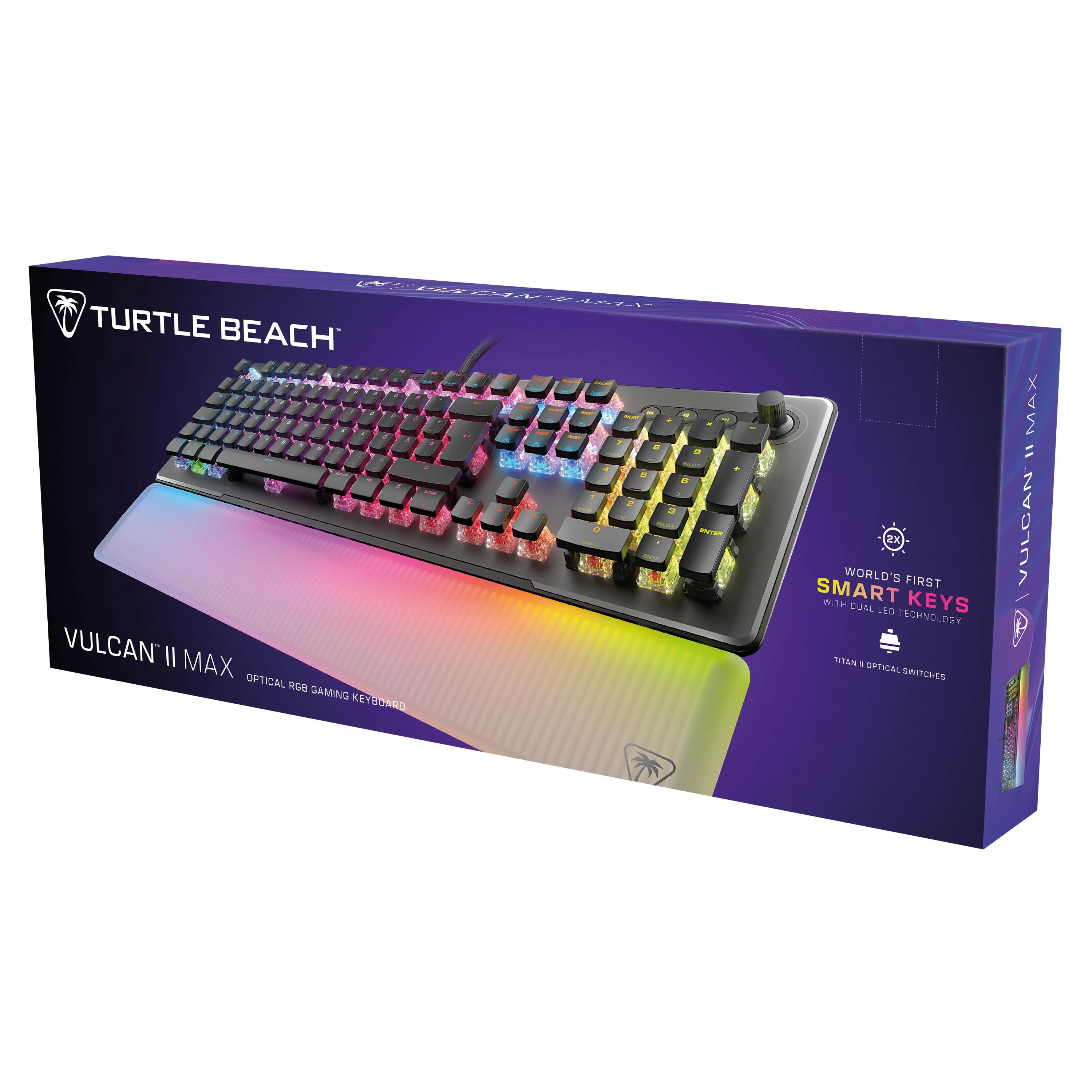 Turtle Beach - Vulcan II Max Bedraad RGB Optical Mechanica Gaming Toetsenbord Zwart - Azerty FR Layout