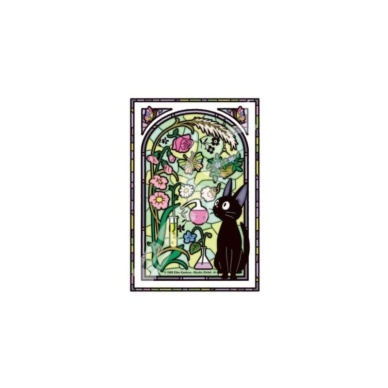 Ghibli - Kiki's Vliegende Koeriersdienst - Jiji in the Greenhouse Stained Glass Style Jigsaw Puzzle 126pcs