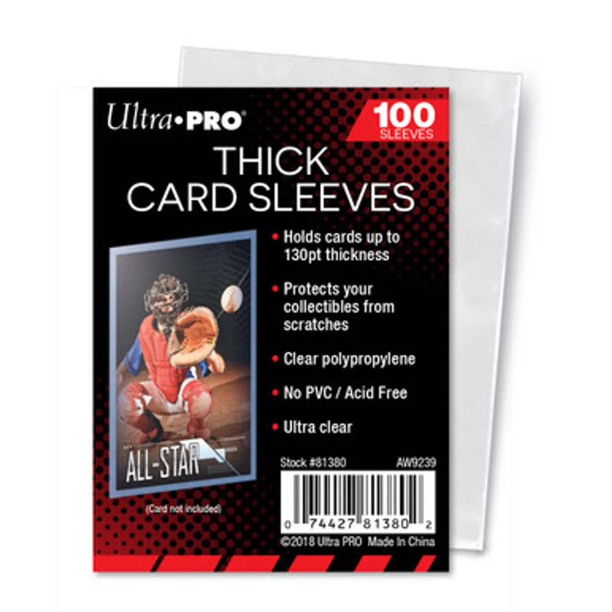 Ultra Pro - 63,5 x 88mm Card Sleeves for Thick Cards (100 sleeves pack) thumbnail