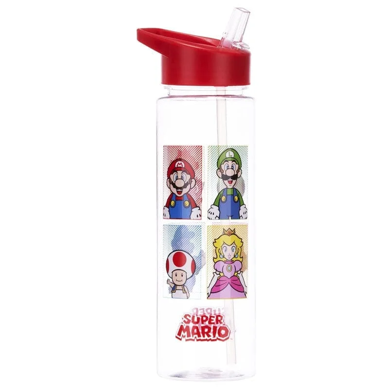 Nintendo - (Super Mario Bros 4 Kleuren) Plastic Drankfles thumbnail