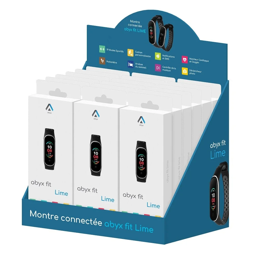 Abyx Fit - Lime - Smart Horloge Zwart Display (18 Stuks) thumbnail