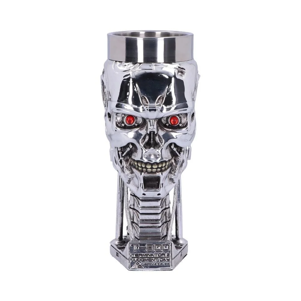 Nemesis Now - Terminator 2 Judgement Day T2 T-800 - Hoofd - Wijnkelk - Zilver - 17cm thumbnail