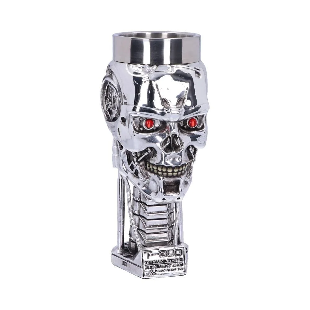 Nemesis Now - Terminator 2 Judgement Day T2 T-800 - Hoofd - Wijnkelk - Zilver - 17cm thumbnail