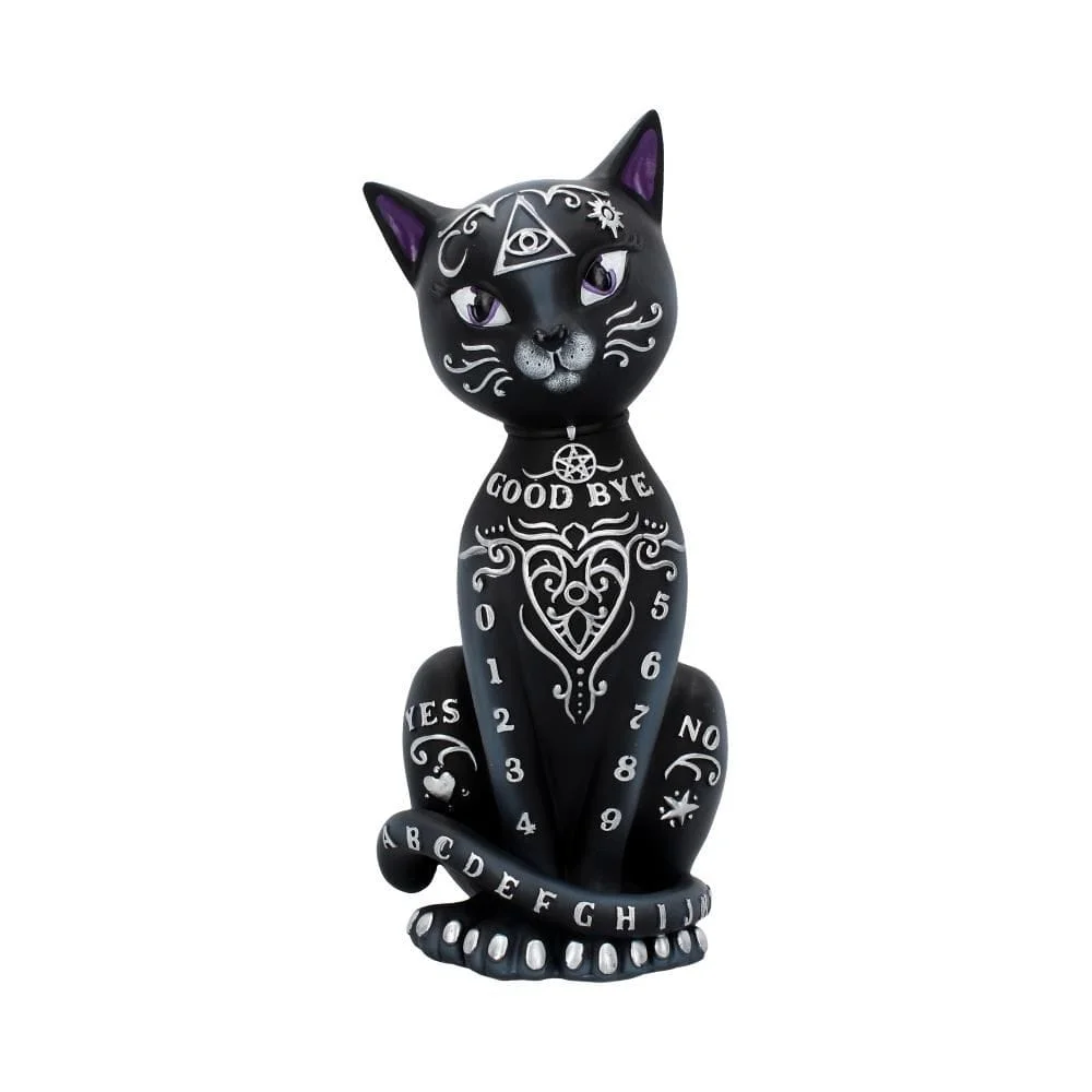 Nemesis Now - Zwarte Mysterieuze Kat - Geestenbord - Spirit Board - Beeld - 26cm thumbnail