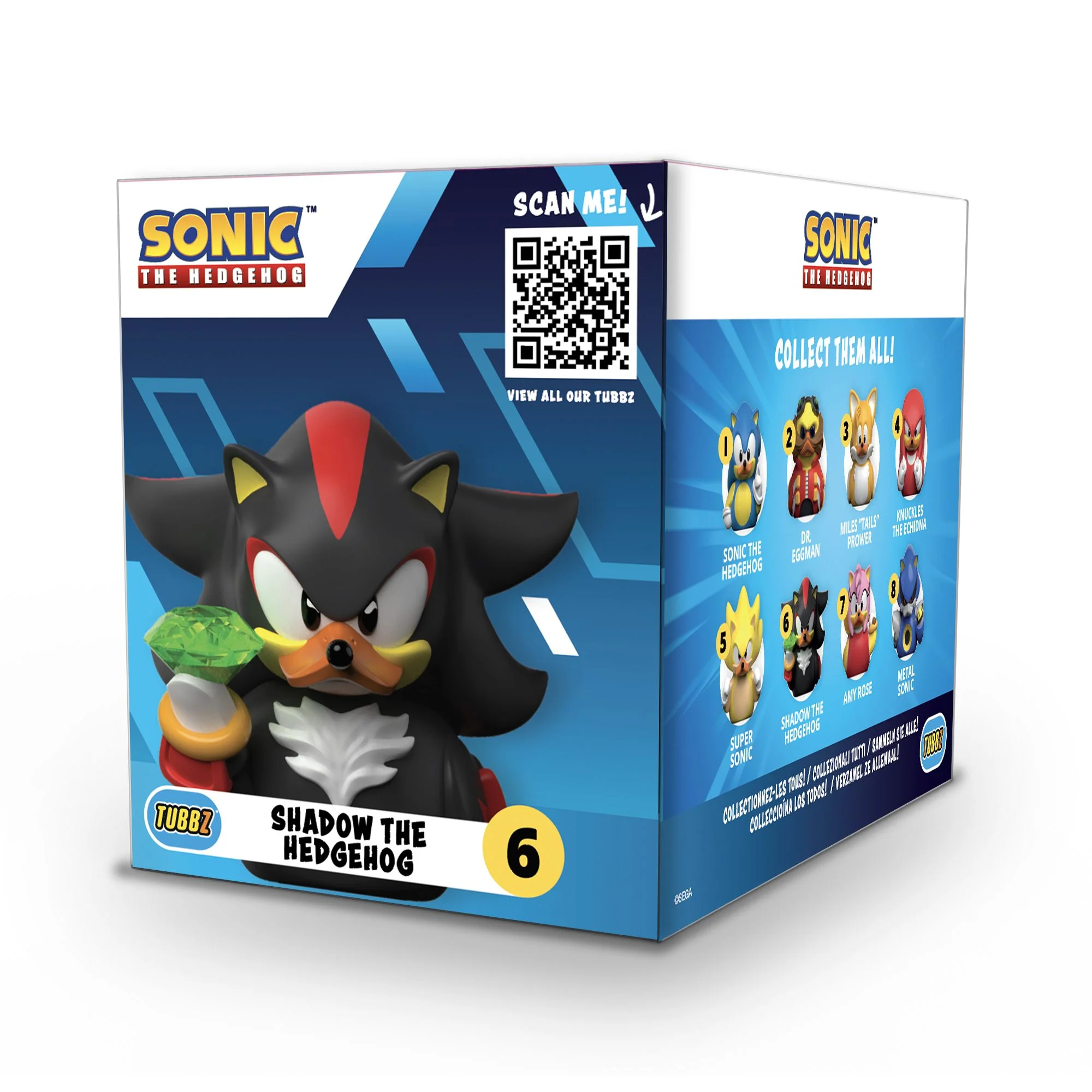 Numskull - Best of TUBBZ Boxed Badeend - Sonic the Hedgehog - Shadow (Standard Editie) - 9cm thumbnail