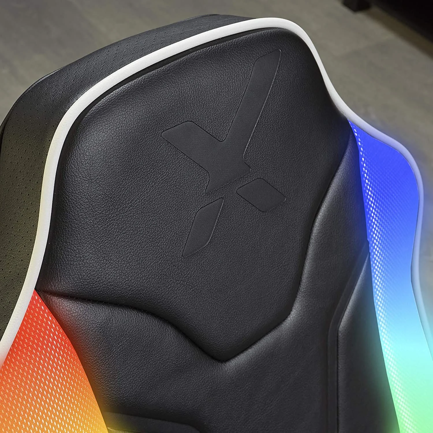 X-Rocker - Chimera RGB 2.0 Stereo Audio Inklapbare LED Licht Gamingstoel voor Junior 6 -12 jaar thumbnail