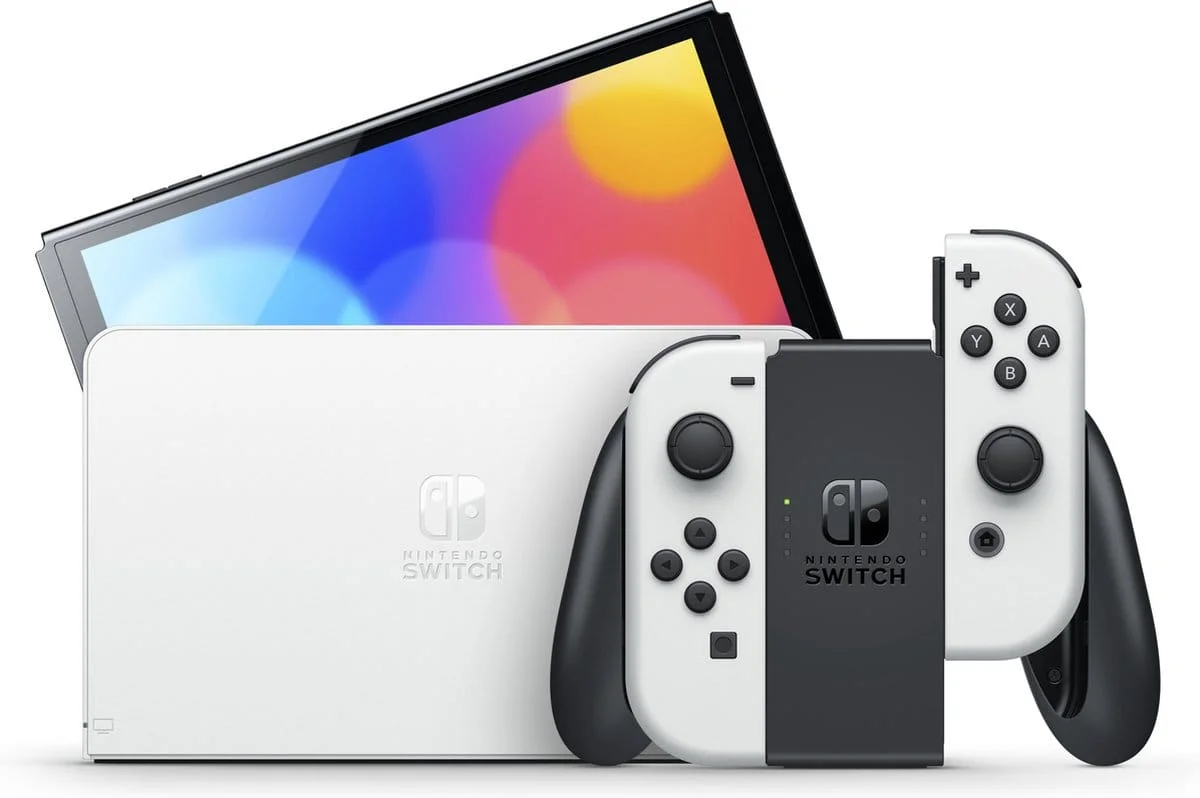 Nintendo Switch OLED Model with Docking & Joy-Con Pair White thumbnail