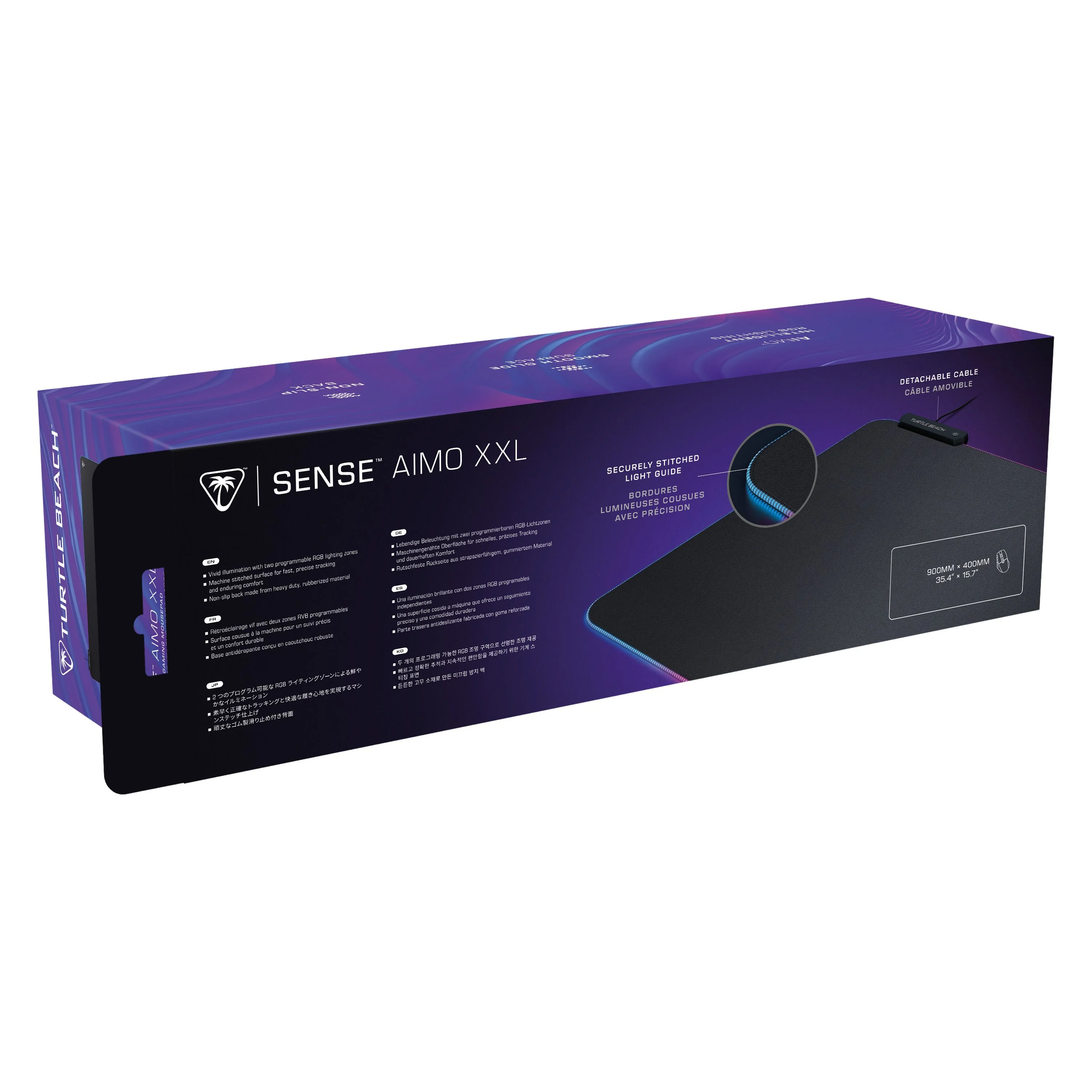 Turtle Beach - Sense AIMO XXL Gamemuismat met RGB-verlichting thumbnail