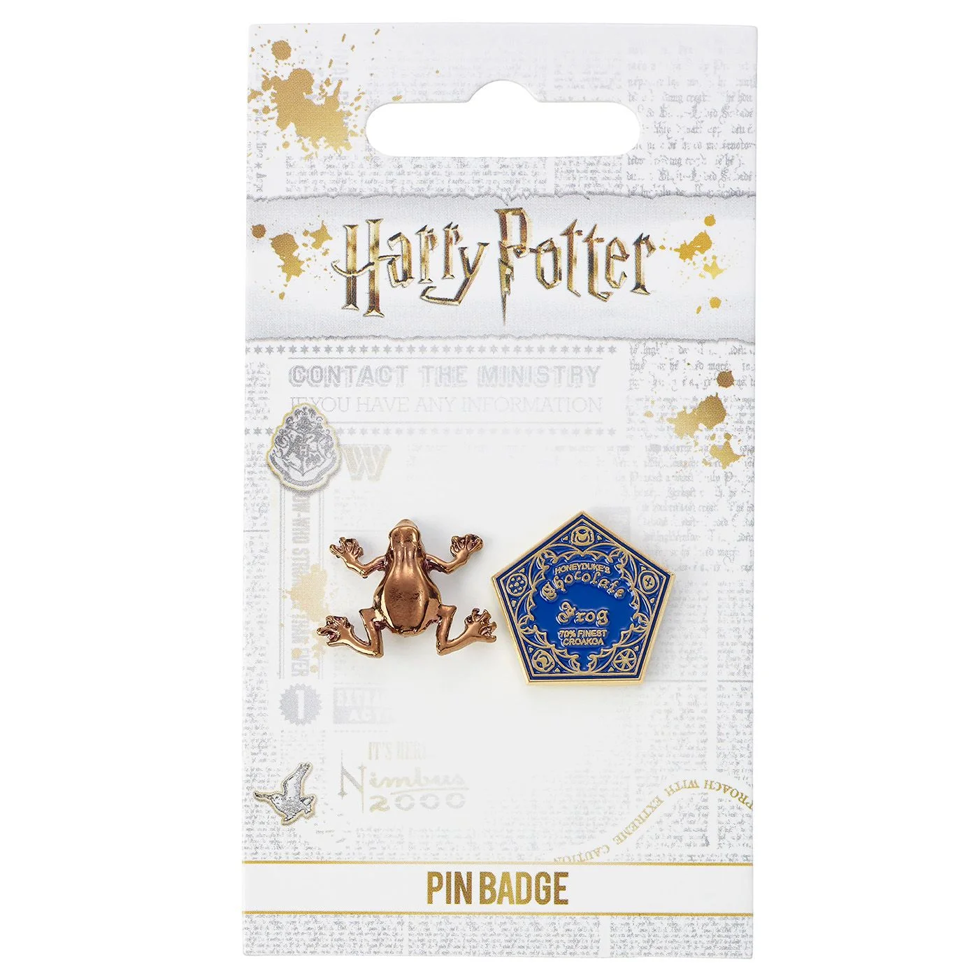 Harry Potter - Chocoladekikker en Doos - Speldbadge - Zilver en Blauw